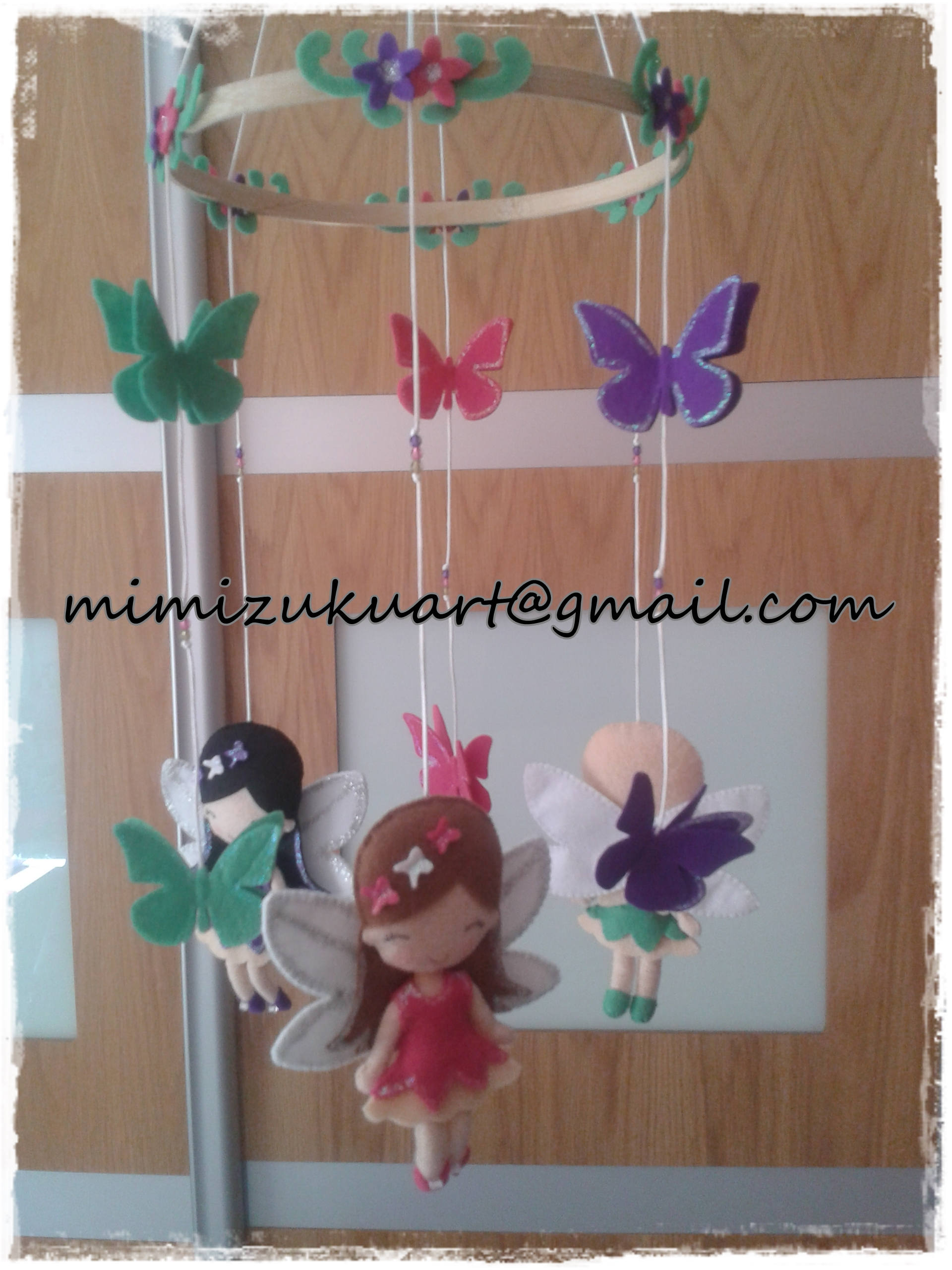 Fairies mobile felt crib mobile babyroomdecor felt mobile Etsy