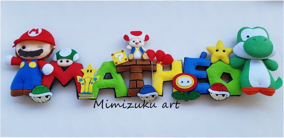 Mario Bross Banner Felt Banner Felt Mario Bross Felt Luigi Etsy