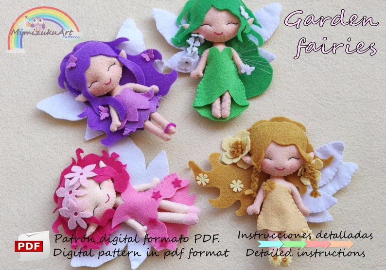 Fairies Doll Pattern Pdf Soft Toys Sewing Patterns Easy - Etsy