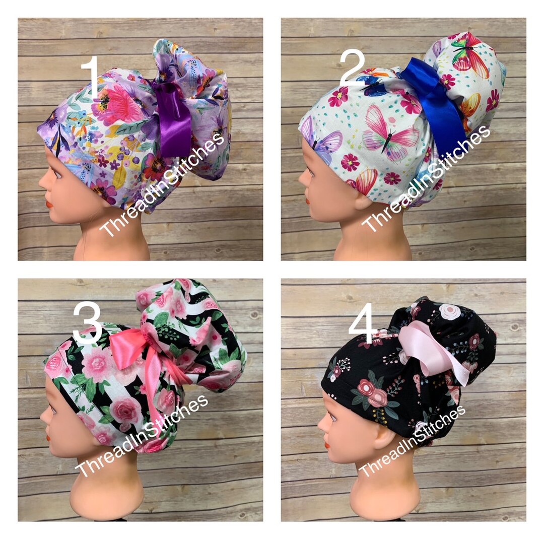 High Bun Scrub Cap Hat, Bun Scrub Hat Etsy