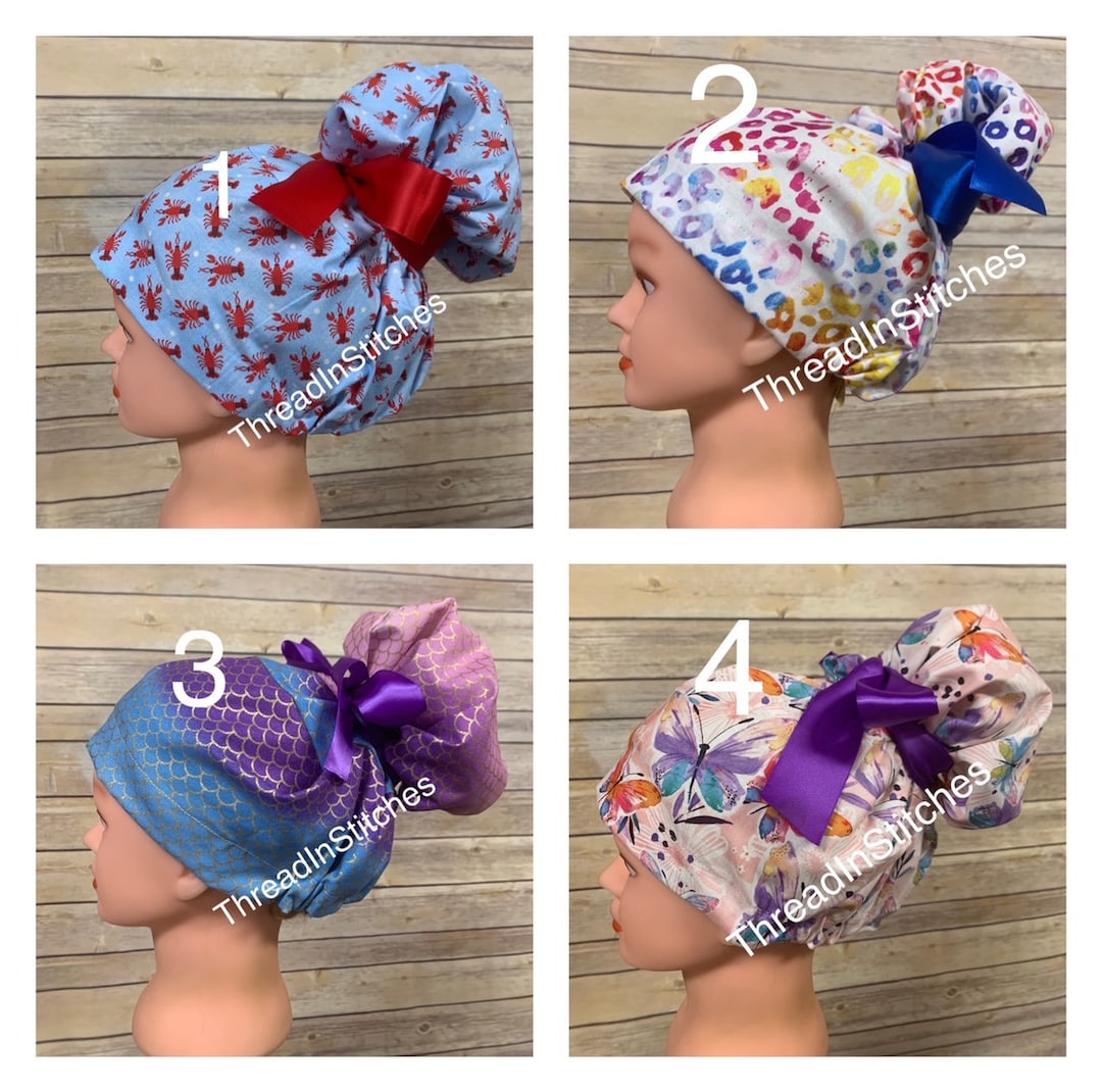 High Bun Scrub Cap Hat, Bun Scrub Hat Etsy