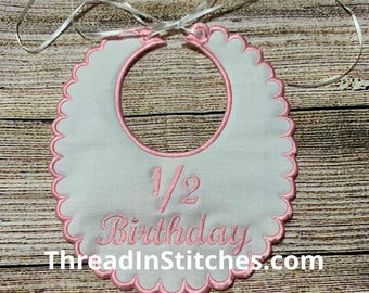 One Half Birthday bib