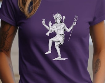 Camiseta unisex de algodón con el dios Shiva, arte hindú