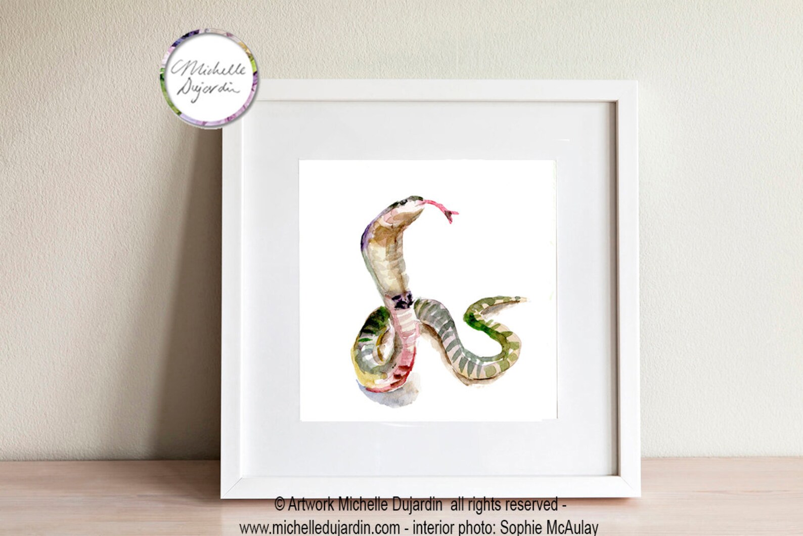 Baby Cobra Snake Painting Cobra Art Snake Watercolor Snake | Etsy