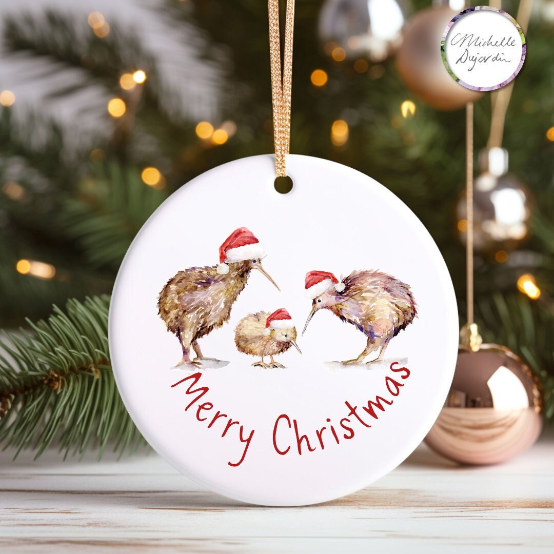 Kiwi Christmas Ornament for New Zealand Family Xmas Gift for Kiwis