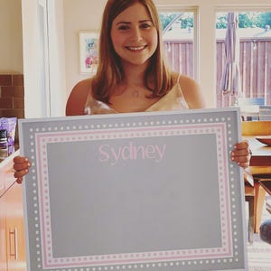 Custom Name Cork Board – Kids Room Decor, Personalized Bulletin Board, Chore Organizer
