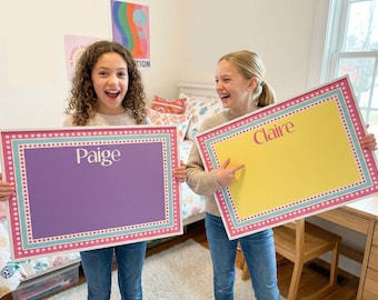 Kids and Home Decor Personalized Bulletin Board: Dots Border Design Customized Just for You!