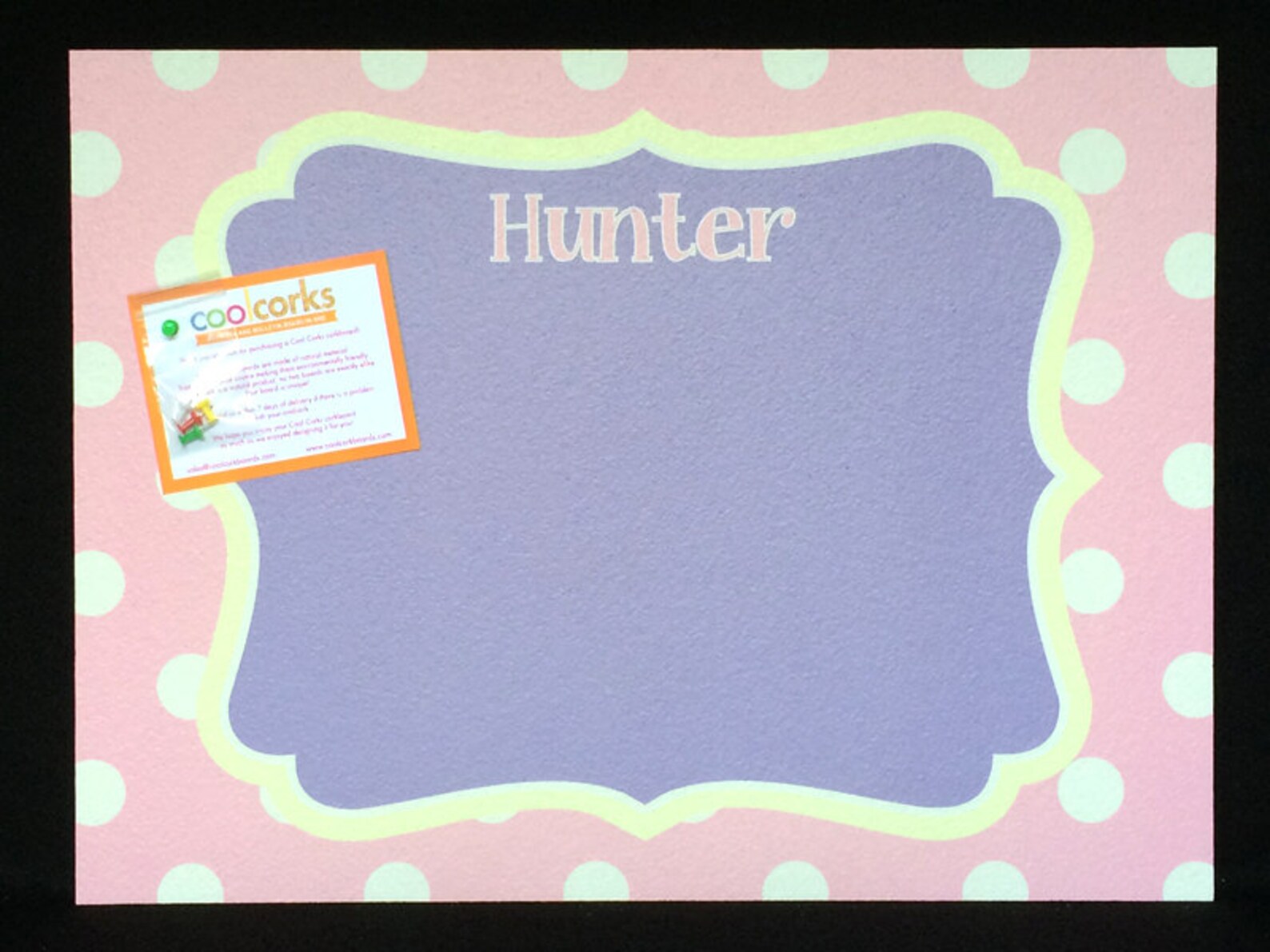 Custom Cork Board Whimsical Bracket Design Etsy