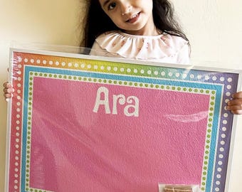Personalized Dots Design Cork Board: Custom Bulletin Board