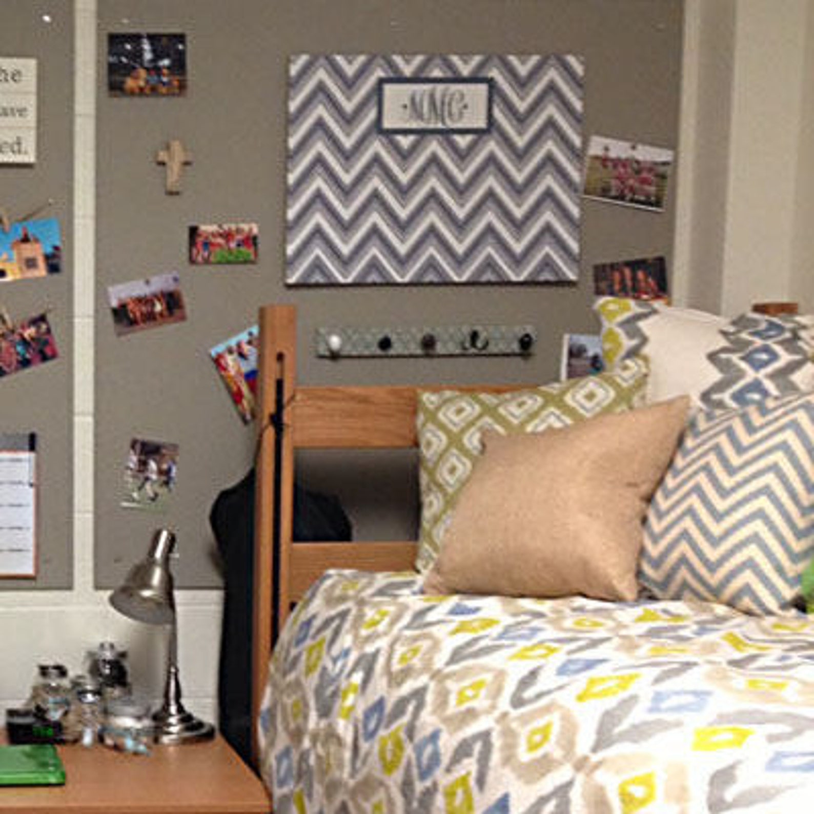 College Cork Boards Chevron With Dots Design Etsy