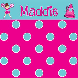 Personalized Sports Cork Bulletin Board: Polka Dot Design
