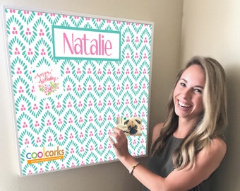 Custom Personalized Bulletin Boards - Natalie Pattern