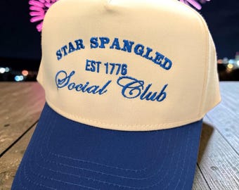 Embroidered Two-Tone Cap – Star Spangled Social Club, Independence Day