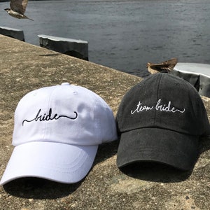 Embroidered Bride & Team Bride Baseball Caps - Bachelorette - SHIPPING INCLUDED in PRICE