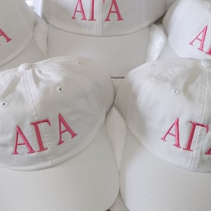 Custom Embroidered Billboard Greek Letters Baseball Cap - Officially Licensed Greek Baseball Cap - Sorority Hat - Back To School Outfit