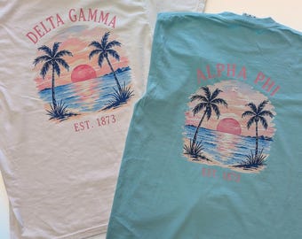 Love My Island Sorority Crew Neck Short Sleeve T Shirts - Comfort Colors Greek Gift For Her