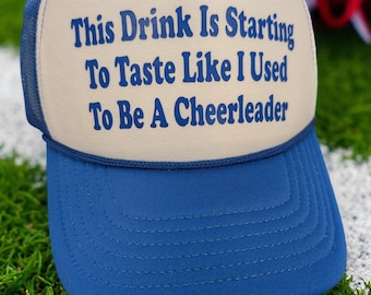 Custom Drinking Cheerleader Tailgate Trucker Hat - Personalized Saturday College Football Cap Gift - Game Day Fall Funny Apparel - Otto Dupe