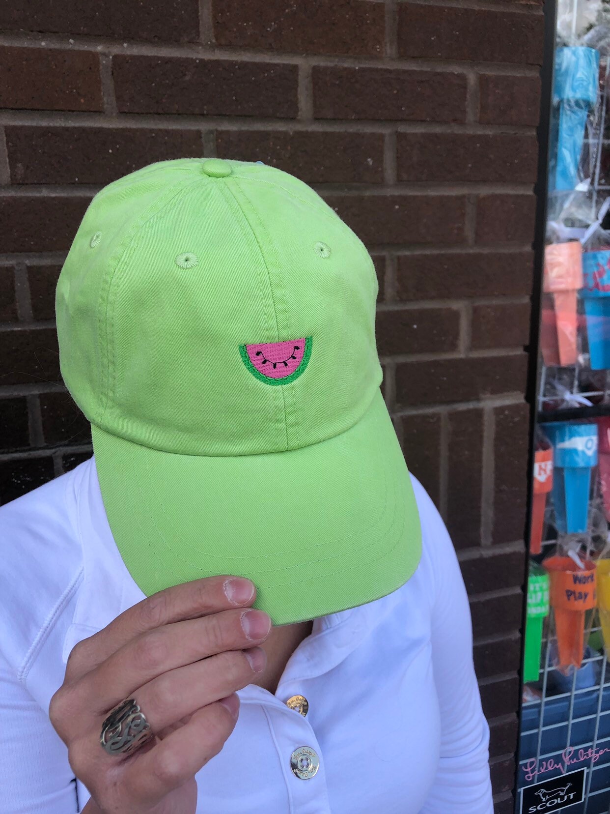 Watermelon Tiny Design Baseball Hat Watermelon Baseball Cap Etsy