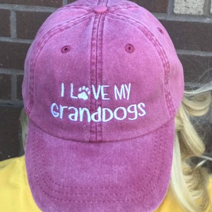 I Love My Granddog Baseball Hat - Dog Grandma - Dog Grandpa - Custom Hat