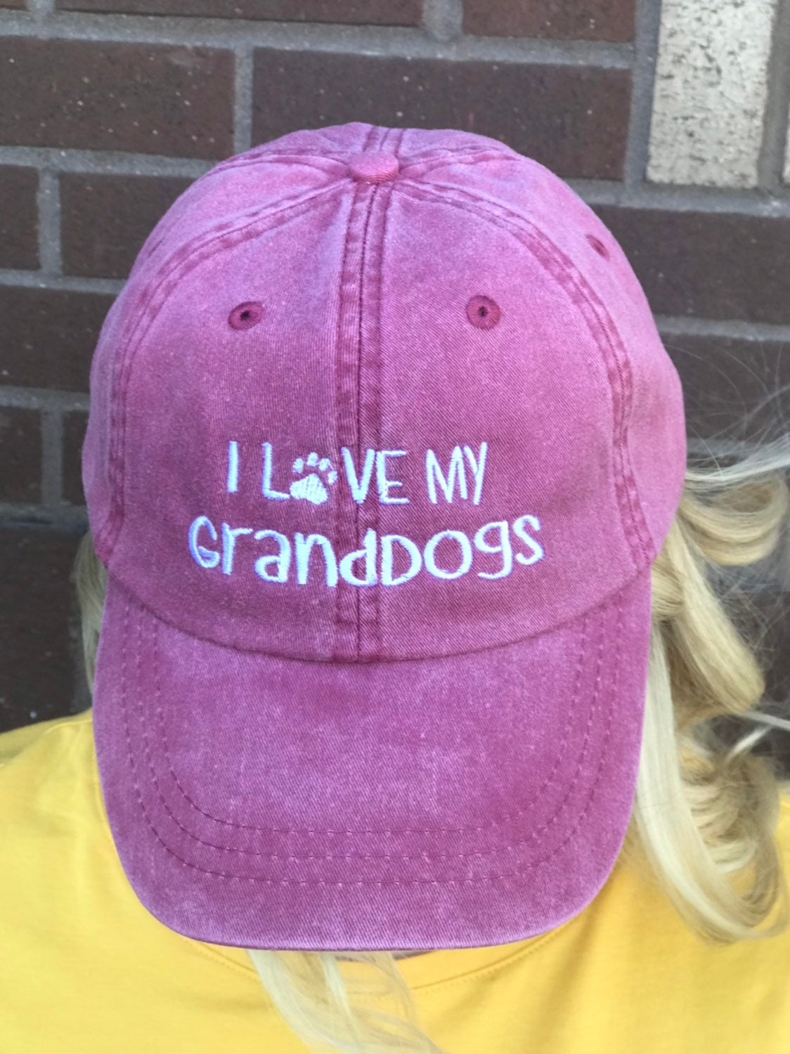I Love My Granddog Baseball Hat Dog 