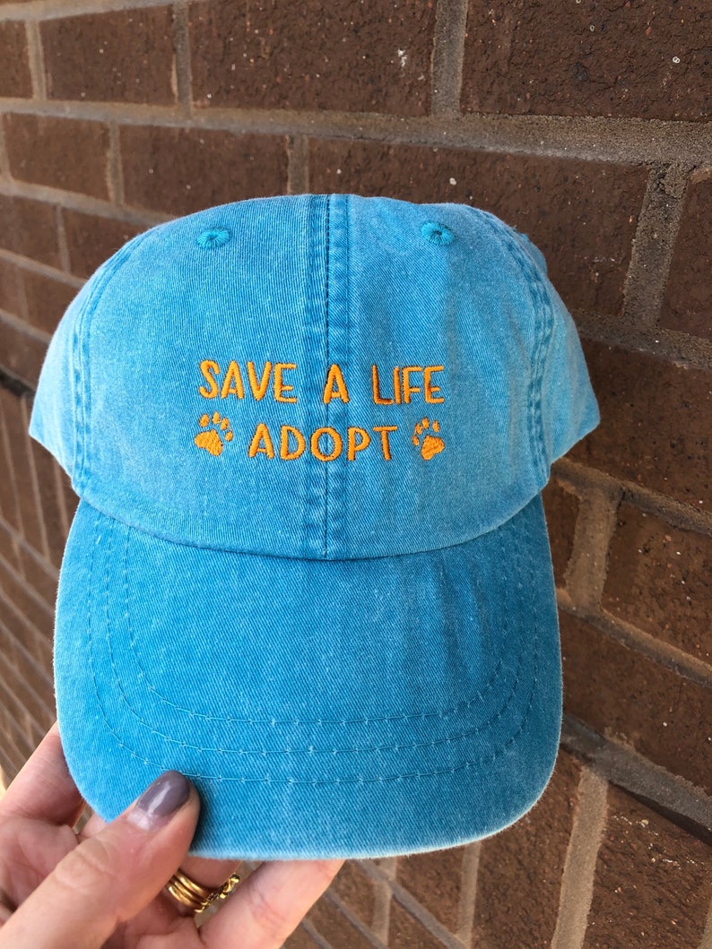 Save a Life Adopt Baseball Cap Animal Adoption Etsy