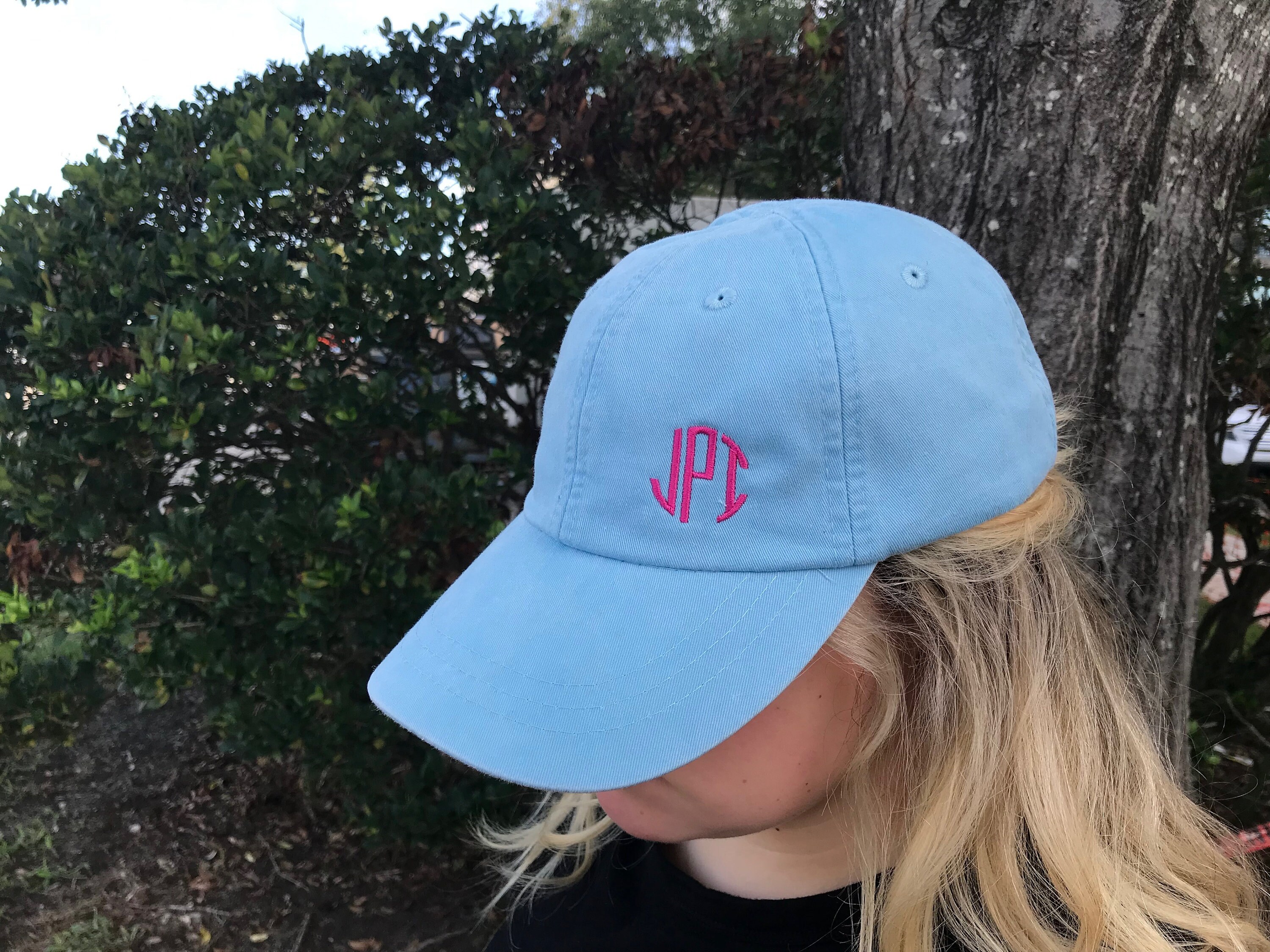 Lower Left Monogrammed Baseball Cap 