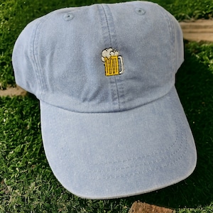 Tiny Beer Mug Baseball Caps - Beer Ball Cap - Bachelor Party Gifts - Custom Father&#39;s Day Hat