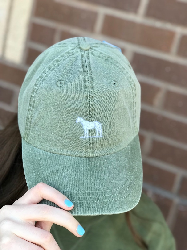 Horse Baseball Cap Tiny Design Ball Hats Minimalist Hat Etsy