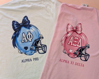 Drafting The Finest Football Team Sorority Crew Neck Short Sleeve T Shirts - Comfort Colors Greek Gift For Her
