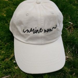 Embroidered Marine Wife Baseball Hat - Handwriting Script Caps - Marine Mom - Marine Girlfriend