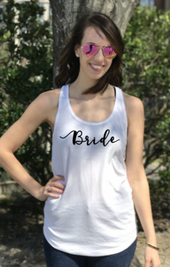 Mad Over Shirts Wife of The Party Unisex Premium Racerback Tank top