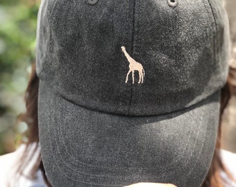 Tiny Giraffe Baseball Hat - Small Designs Ball Caps
