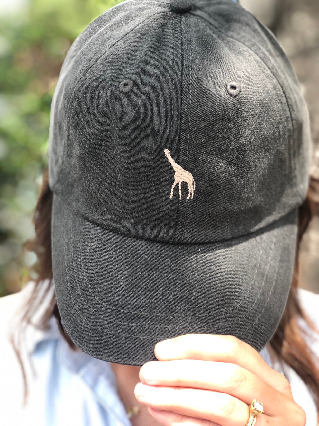 Tiny Giraffe Baseball Hat Small Designs 