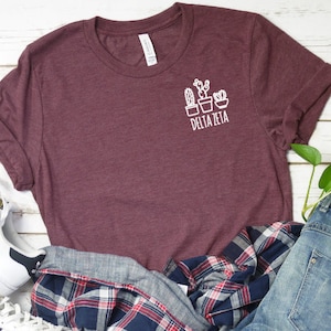 CACTUS Sorority Tee - Bella+Canvas Premium Unisex Short Sleeve Licensed Greek Apparel