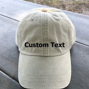 Embroidered Custom Cap - Back To Basics BLOCK Baseball Cap - Dad Hat - Block Font - Custom Hat Father's Day image 2