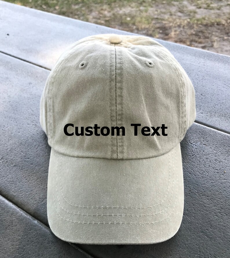 Embroidered Custom Cap - Back To Basics BLOCK Baseball Cap - Dad Hat - Block Font - Custom Hat Father's Day image 2
