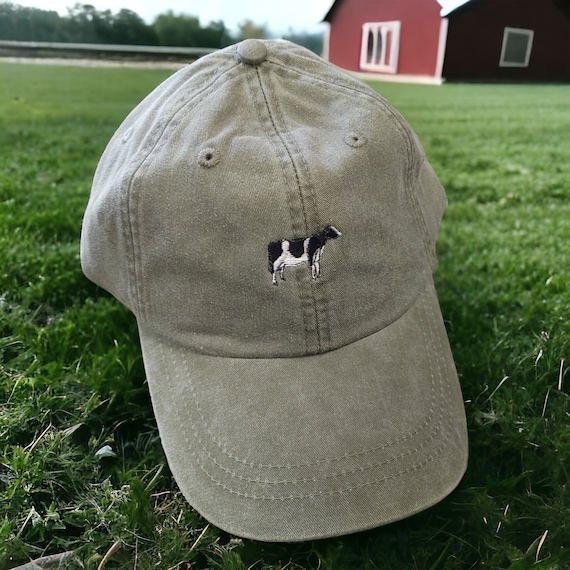 Embroidered Holstein Cow Hat – Farm Life, Dairy Cattle, Farm Mom