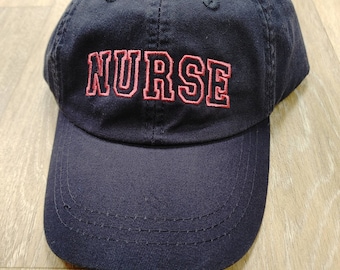 Embroidered Personalized Nurse Gift - Nurse Cap - Custom Embroidered Cap