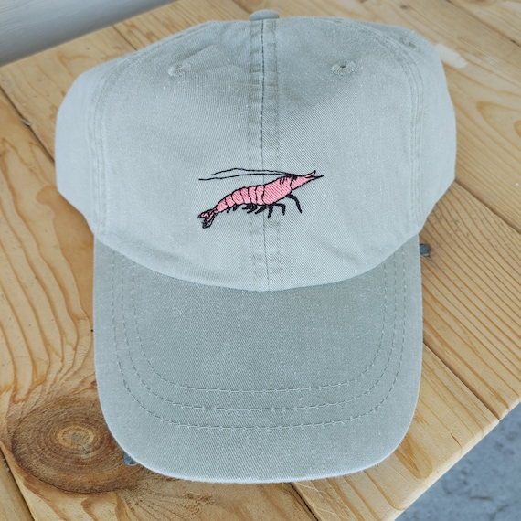 Embroidered Shrimp Cap - Funny Shrimp Hat - Mom Dad Wildlife Baseball Cap - Outdoor Fishing Hat
