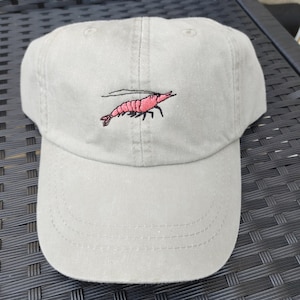 Embroidered Shrimp Cap - Funny Shrimp Hat - Mom Dad Wildlife Baseball Cap - Outdoor Fishing Hat