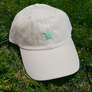 Embroidered Tiny Turtle Baseball Cap - Sea Turtle Ball Cap - Tiny Design Baseball Caps - Bridesmaid Gifts- Spring Break Cap Mother's Day