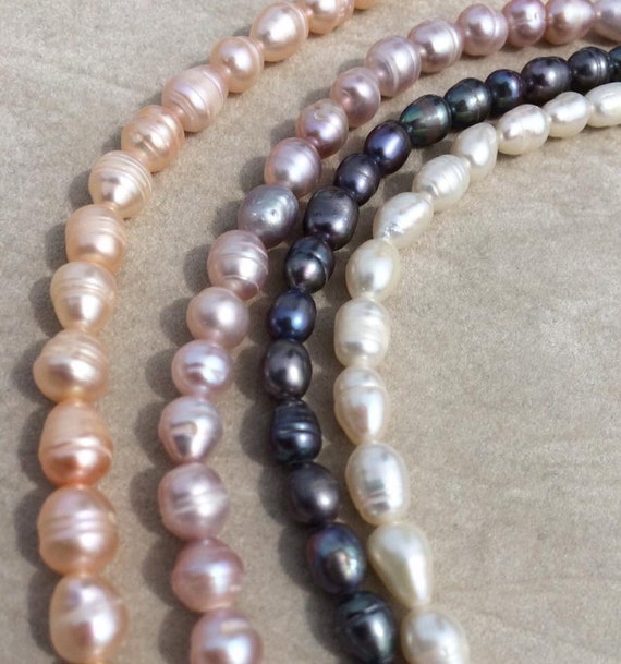 White Pink Peach Black Irregular 
