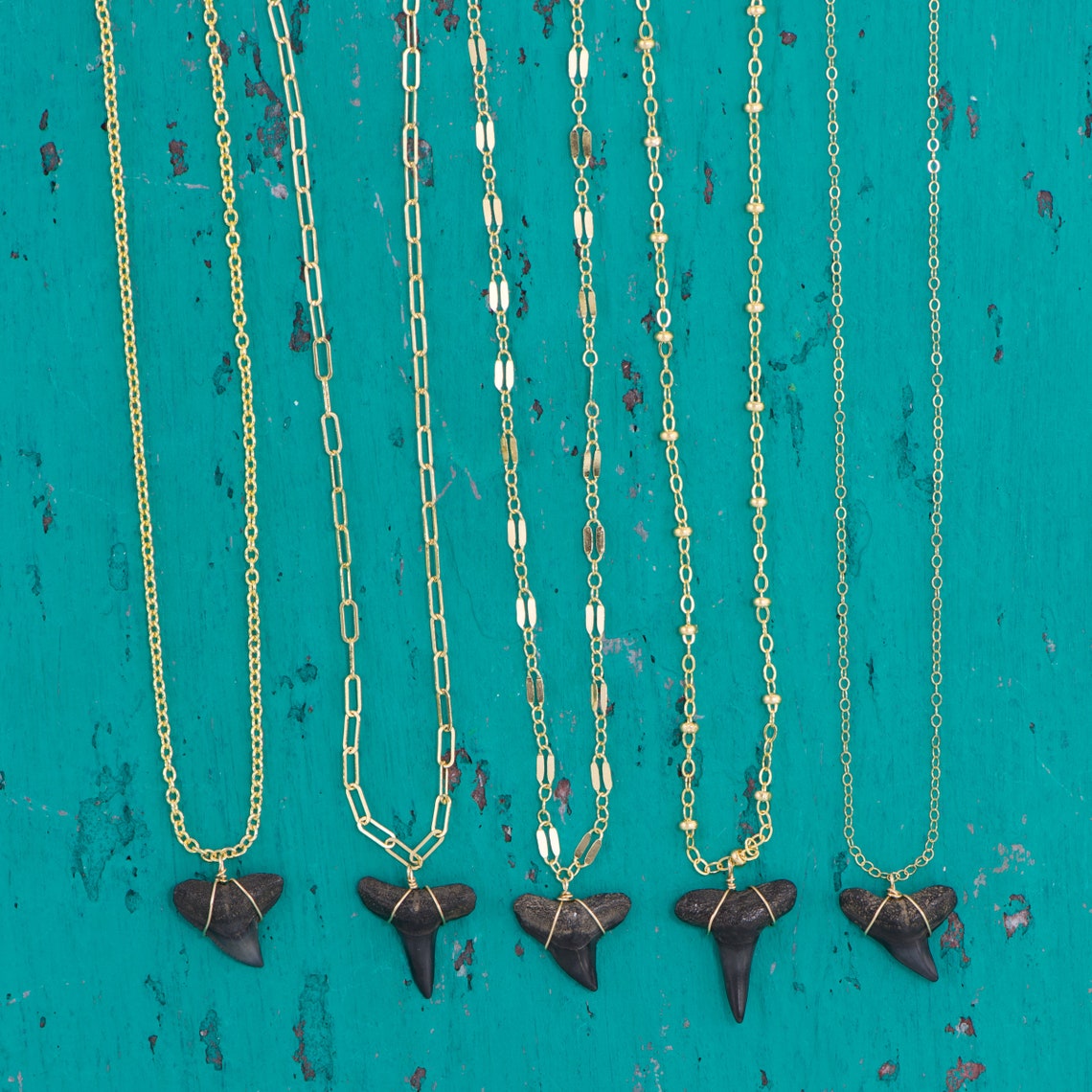Midnight Swim Necklace Shark Tooth Jewelry Shark Tooth Etsy