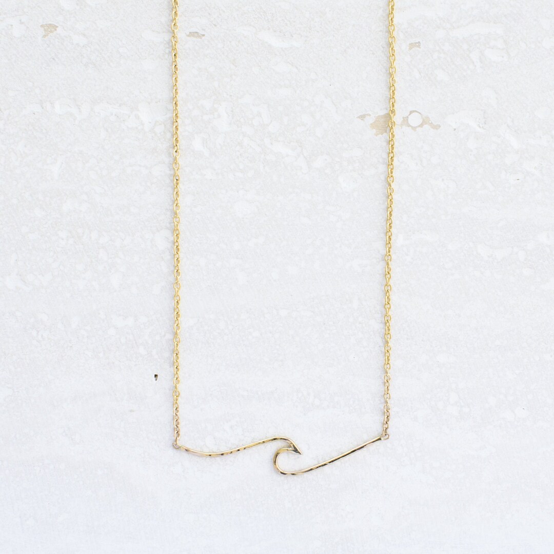 Ocean Wave Necklace, Beach Wave Necklace, Wave Choker, Beach Wave ...