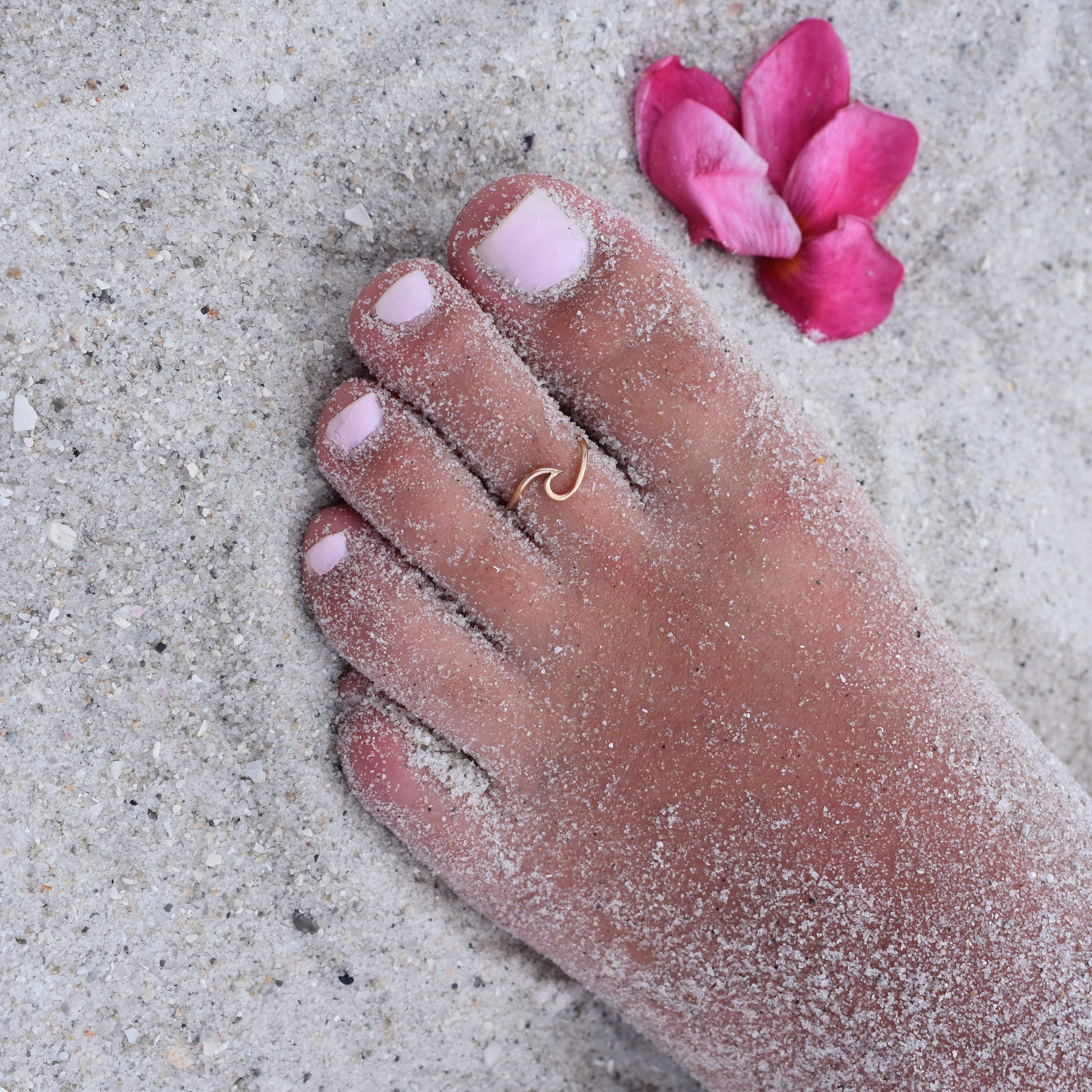 Wave Toe Ring Dainty Toe Ring Ocean Wave Ring Beach Toe Etsy