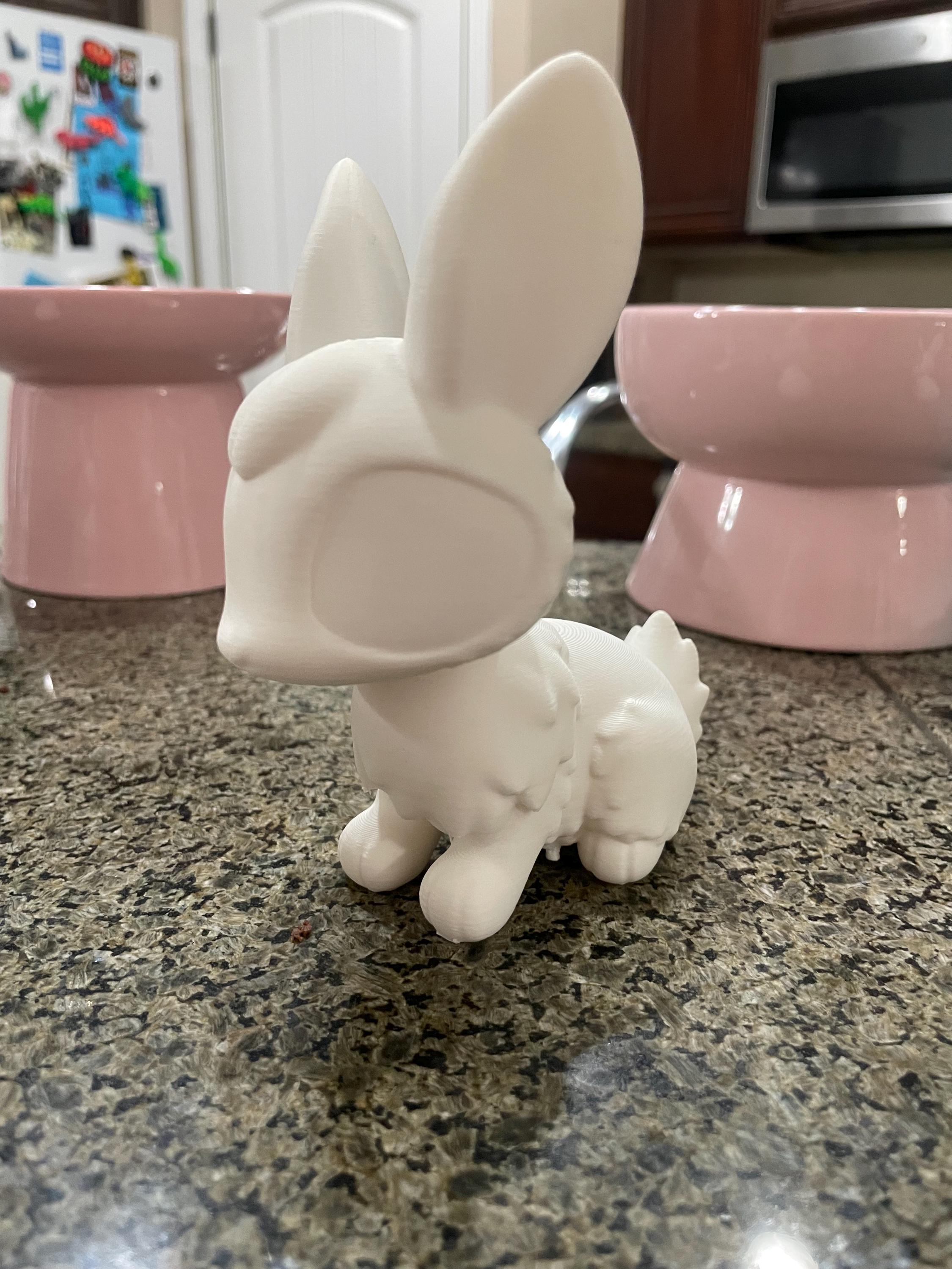 Chibi Rabbit Sculpture, 3D Printed Kawaii Figure - Etsy