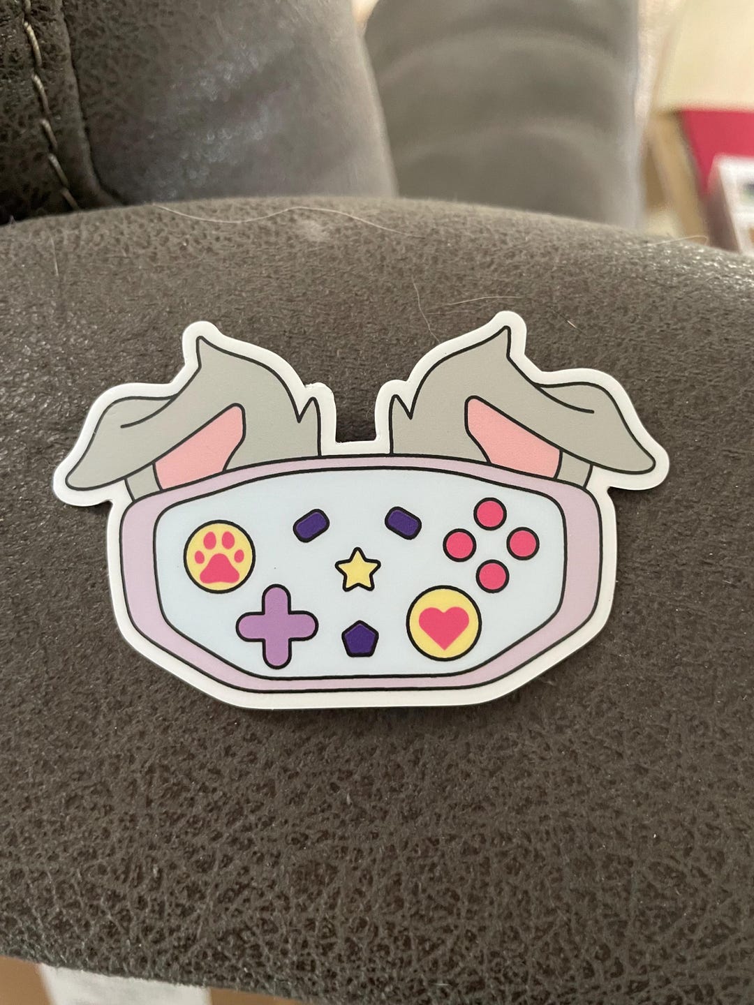 Fur Sticker Kawaii Gamer Fur Sticker - Etsy