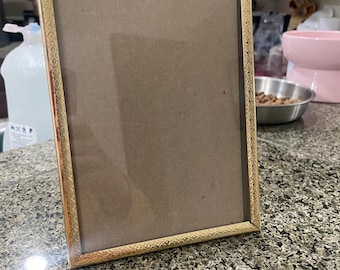 Vintage Metal Picture Frame 5” X 7” with Black Back