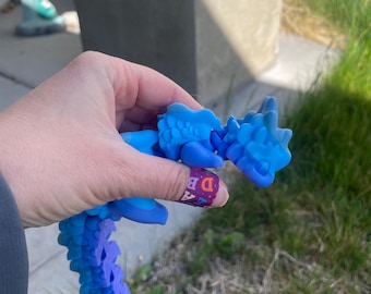 Articulated Pastel Baby Kaida Chibi Dragon Flexi Friend | 3D Printed Figure