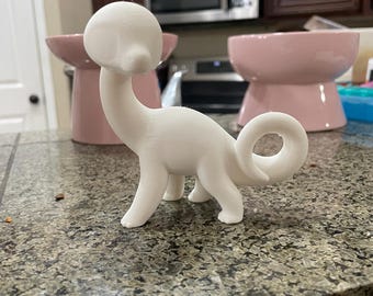 Chibi Dino, Brontosaurus, 3D Printed Kawaii Figure, PLA Plastic